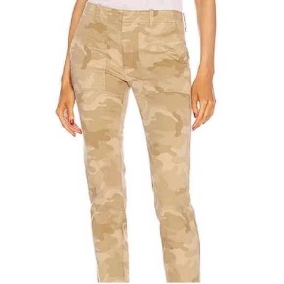 Nili Lotan Pants - Nili Lotan Jenna Crop Pants in Khaki Camo | 4
